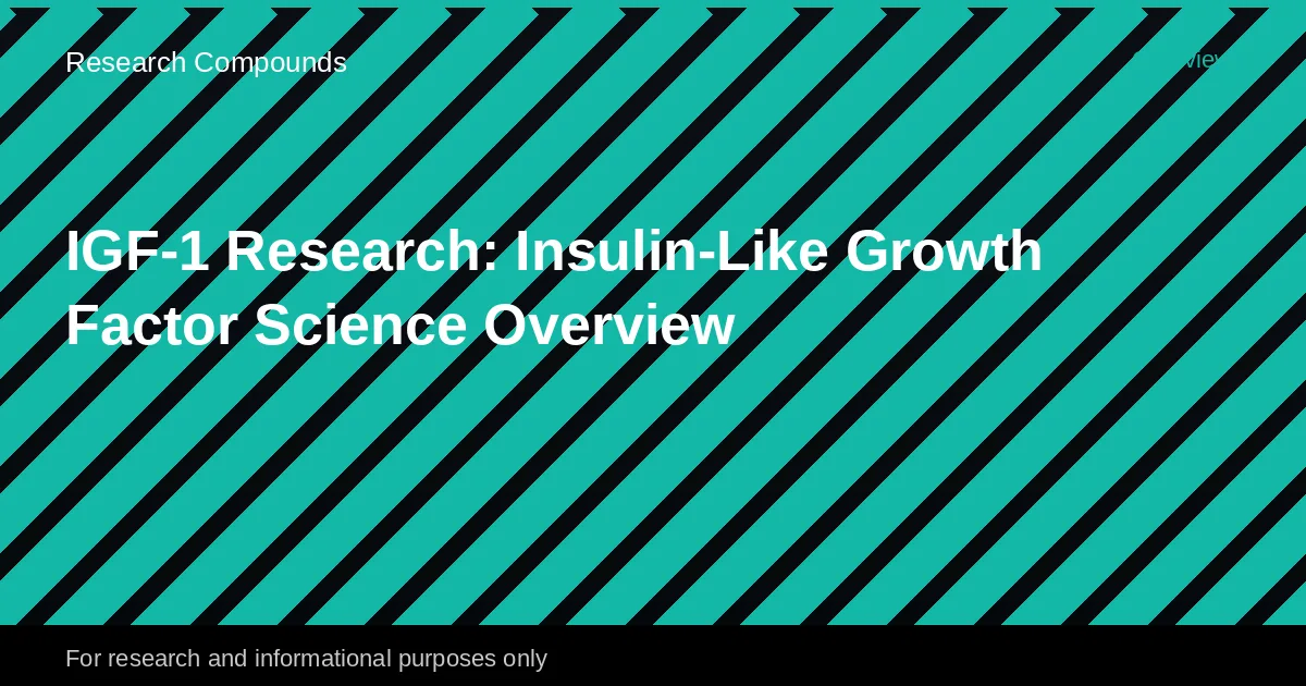 Molecular diagram illustrating the structural relationship between IGF-1 and insulin peptide chains, shown against a clean scientific background